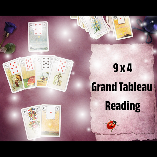 Video Recorded 9 x 4 Full Grand Tableau Reading - Closes With A Tarot & Oracle Pull  [2 + hours]