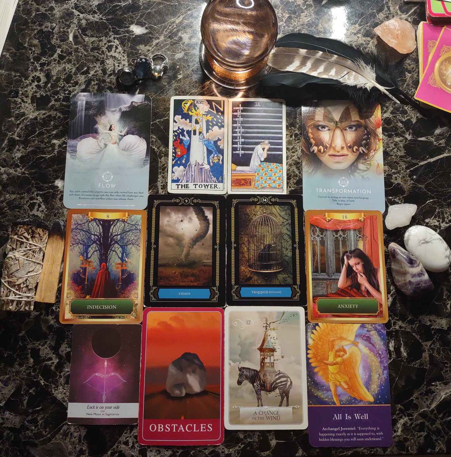 25-minute (2 Questions) Tower Moment Psychic Tarot Reading by Personalized Recorded Video